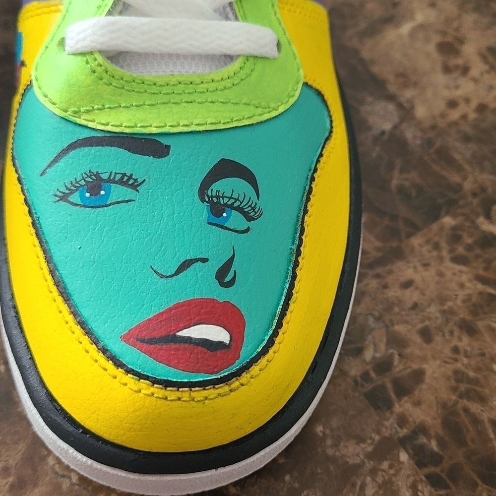 Nike custom handpainted shoes size 8 - Picture 2 of 6